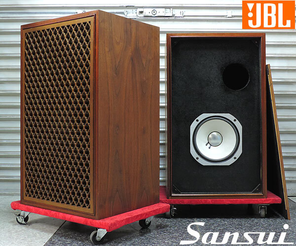 SANSUI SP-LE8T（JBL LE8T：アルニコフルレンジユニット）【檜組格子グリルネット付／動作確認】の画像1