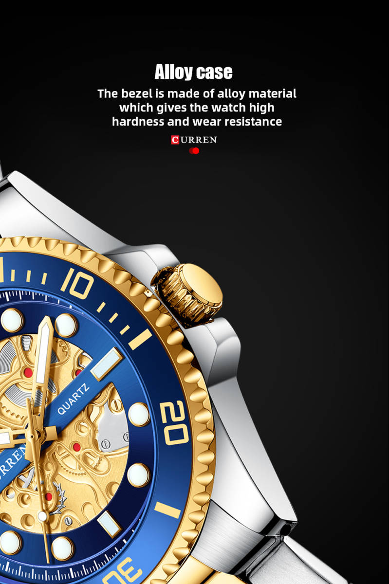 高級感合金バンド 腕時計 多機能防水 ビジネス ファッション クォーツ式 メンズ ウォッチ カラー選択可 C090_画像8
