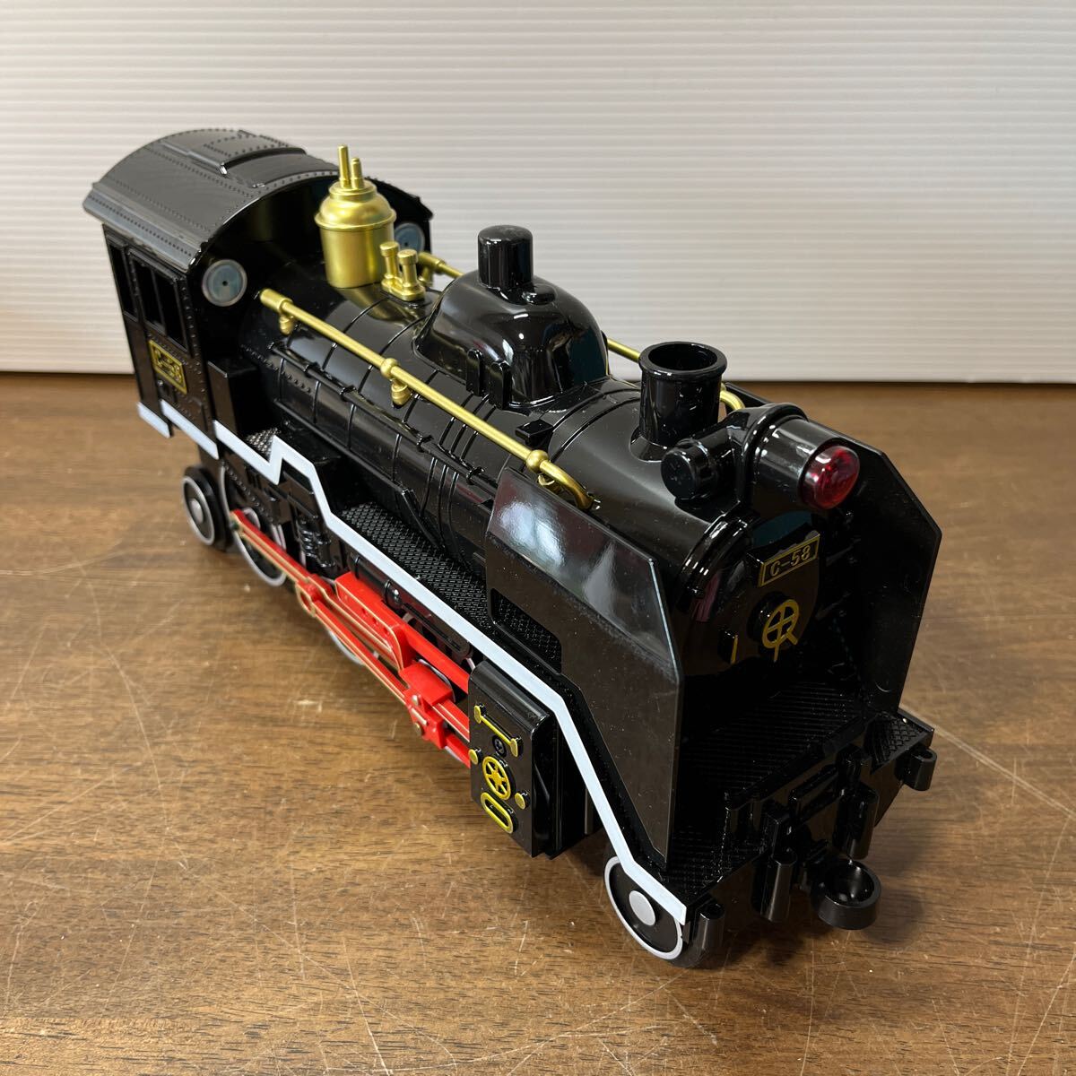 1円スタート トレーン プレオロコ C58 蒸気機関車 全長約33cm 高さ約16cm 幅約10cm 箱付き 中古 おもちゃ 列車 (4-3_画像2