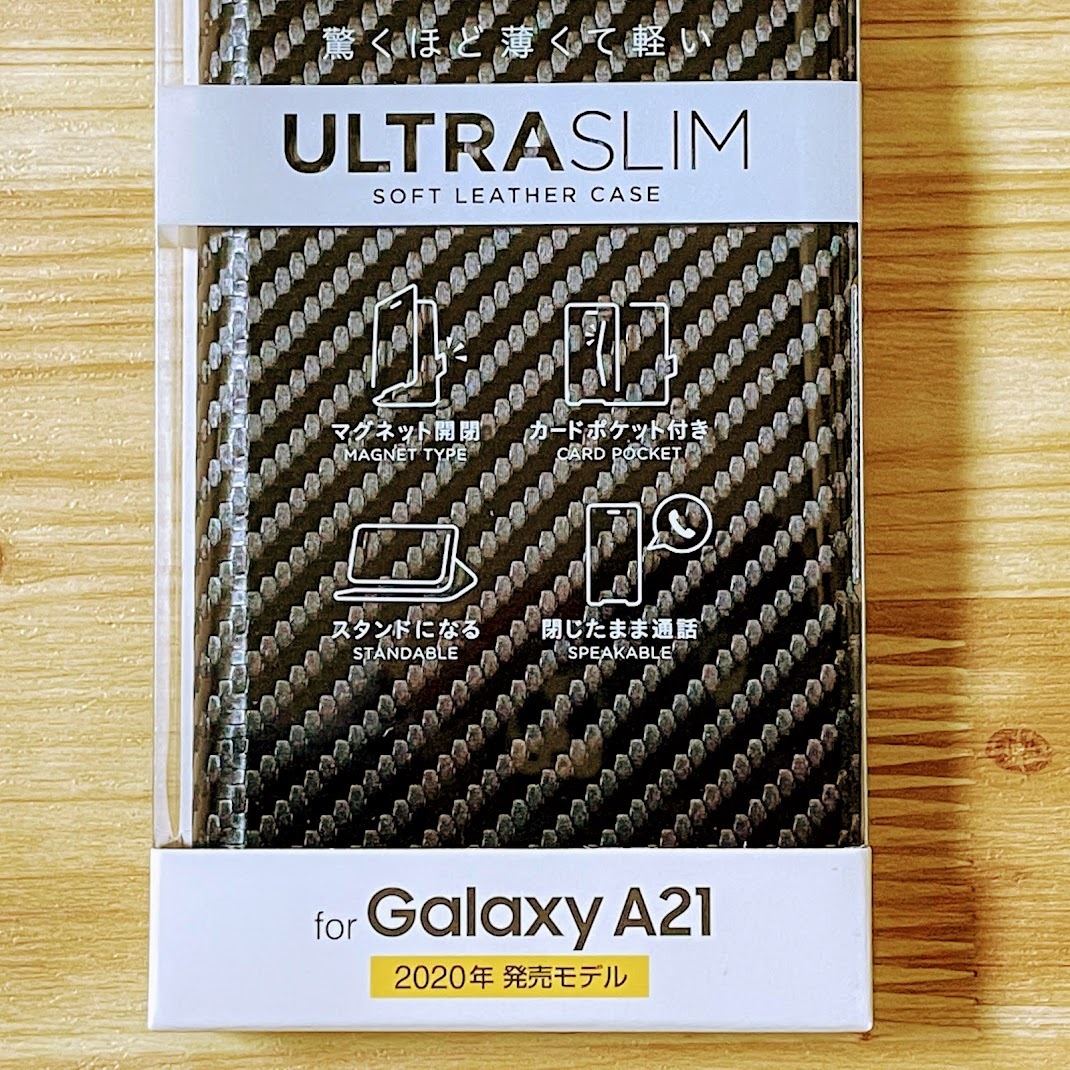 エレコム Galaxy A21 SC-42A シンプル SCV49 手帳型ケース 高級感のあるソフトレザー 薄型 磁石付 超軽量 カバー カーボンブラック 598_画像8