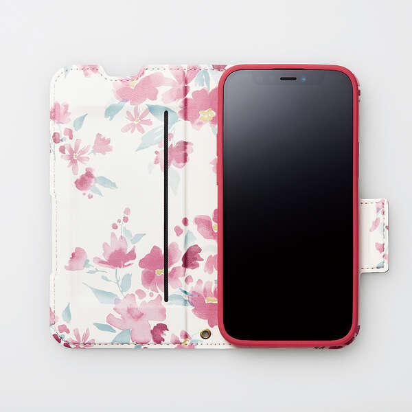 2個セット エレコム iPhone 13 mini 手帳型ケース カバー ソフトレザー ピンク マグネット ストラップホール付 磁石付 カードポケット 870_画像5