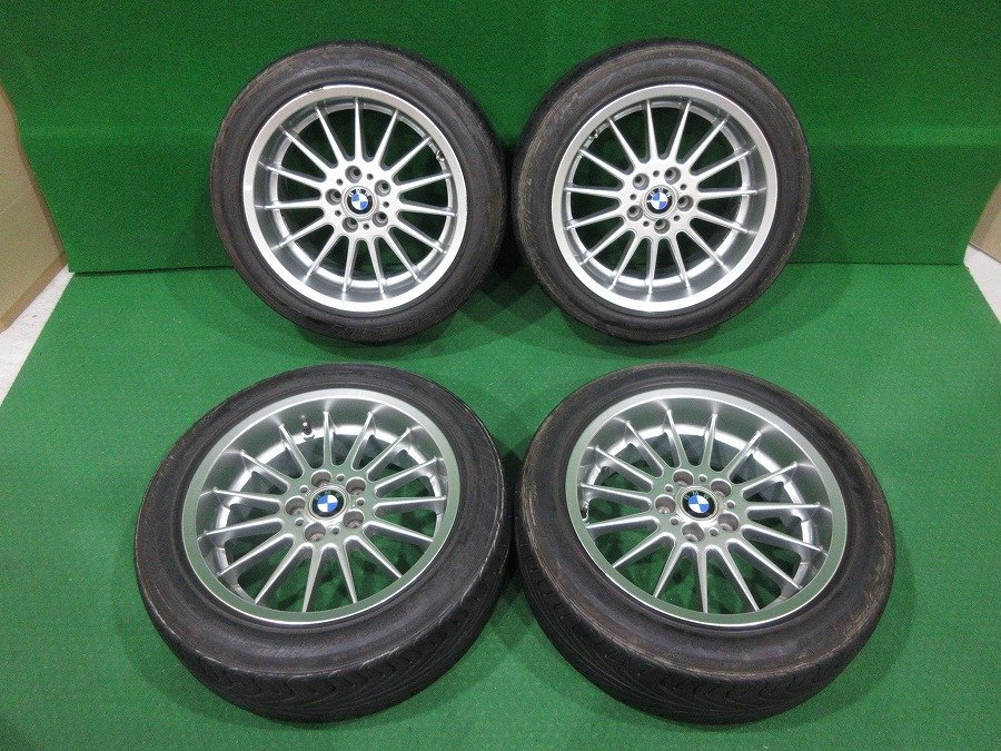 希少/良品★BMW 7シリーズ E38 Mスポーツ 純正 18インチ 18×9J +22 18×8J +20 120-5穴 溝有★MICHELIN 255/45R18 235/50R18 ラジアル 4本_画像1