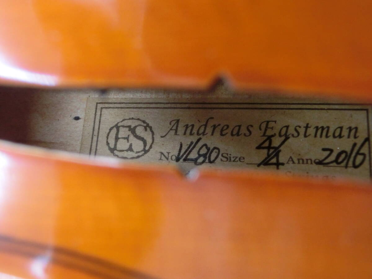 ite/413906/0325/Andreas Eastman Standard series バイオリン VL80 4/4 2016/ジャンク扱い_画像4