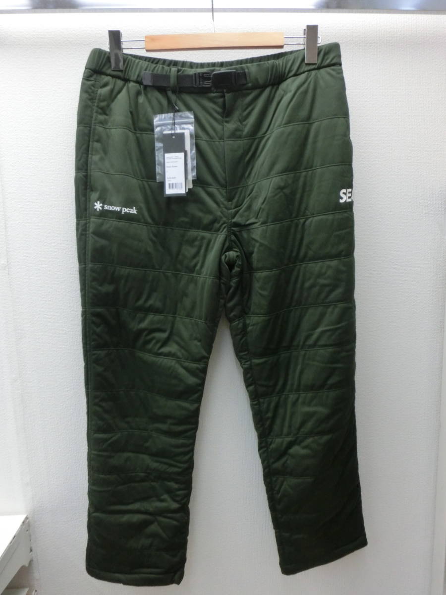 格安SALEスタート! km/466101/2402/スノーピーク Snow Peak Flexible Insulated Pants フレキシブルインサレーションパンツ/グリーン/サイズL ロング