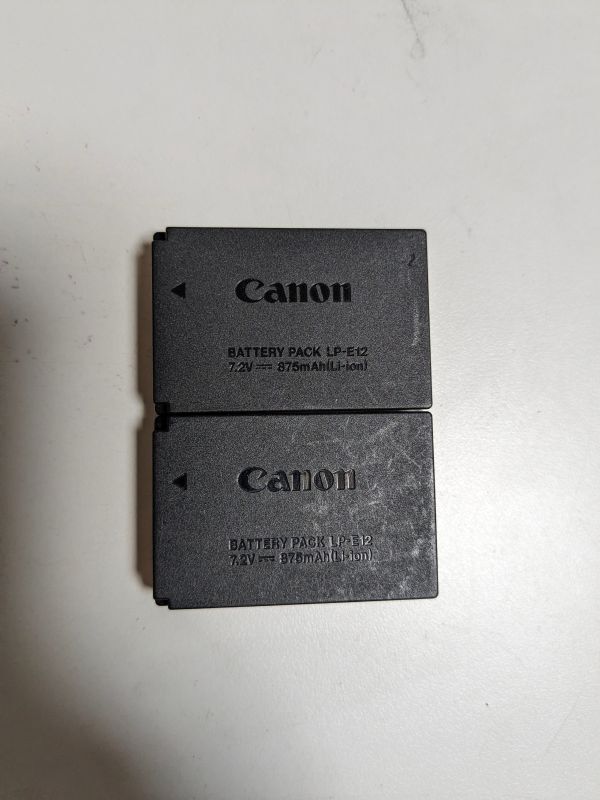 CANON LP-E12 純正バッテリー 2個セット #1-5 対応機種：EOS KissX7 / M / M2 / M10 / M100 / M200 / KissM / KissM2 PowerShot SX70 HSの画像1