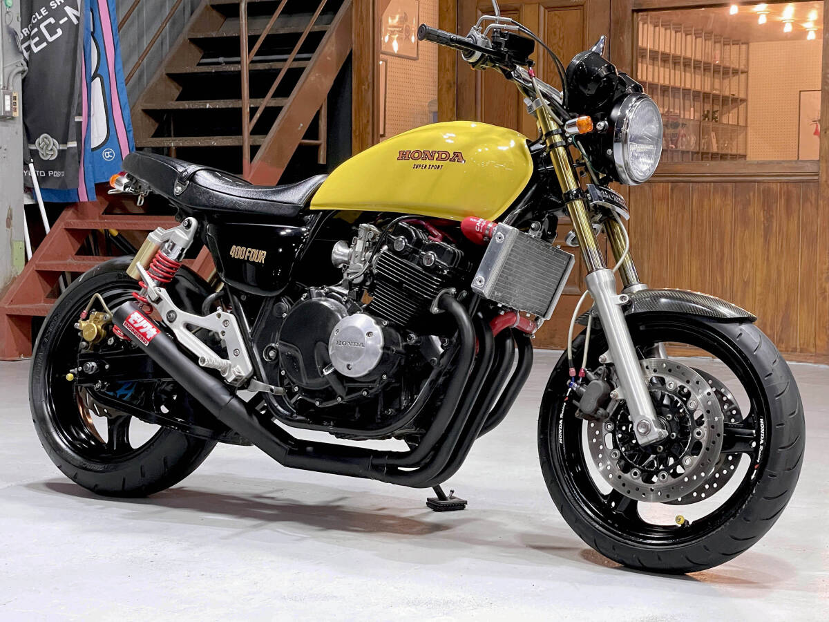 ★GW大セール★ CB400FOUR NC36 フルカスタム レストアベース ★動画★ モリワキ製フルエキ/ヨシムラ製TMRキャブ装備 車検R7年3月 4304_画像5