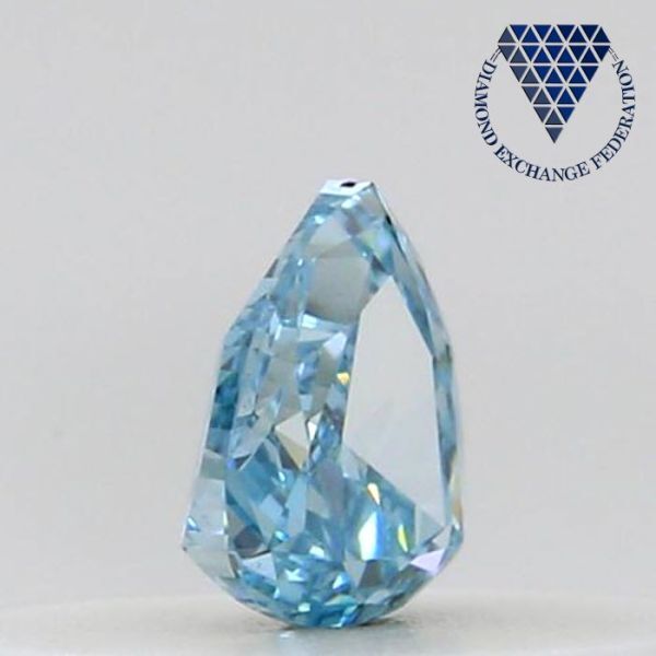 0.1 ct FANCY INTENSE GREENISH BLUE PEAR GIA 天然 ダイヤモンド ルース DIAMOND EXCHANGE FEDERATION_DIAMOND EXCHANGE FEDERATION