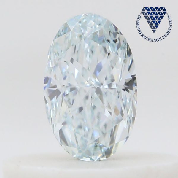 0.29 ct FANCY LIGHT GREENISH BLUE SI2 OVAL GIA 天然 ダイヤモンド ルース DIAMOND EXCHANGE FEDERATION