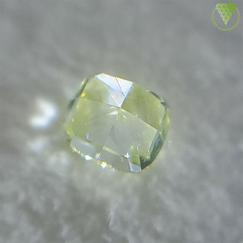 0.26 ct FANCY GREEN YELLOW SI1 CUSHION GIA diamond loose DIAMOND EXCHANGE FEDERATION