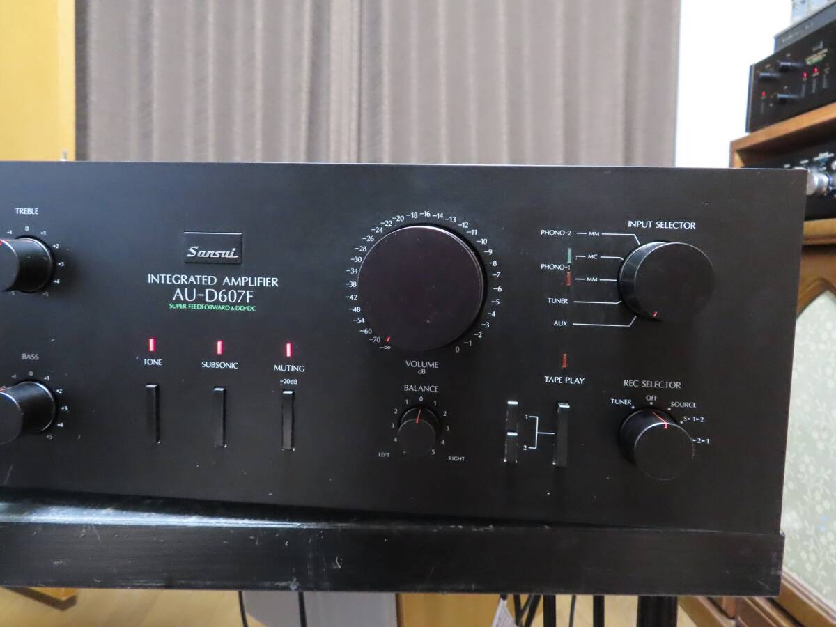 SANSUI プリメインアンプ　AU-D607F【修理・動作品】_画像3