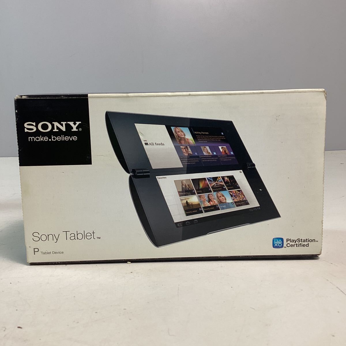 y3423 ソニー Sony Tablet Pセット シルバー SGPT211JP/S 折りたたみ 2つ折り Android タブレット 箱付き 通電確認済 中古_画像1