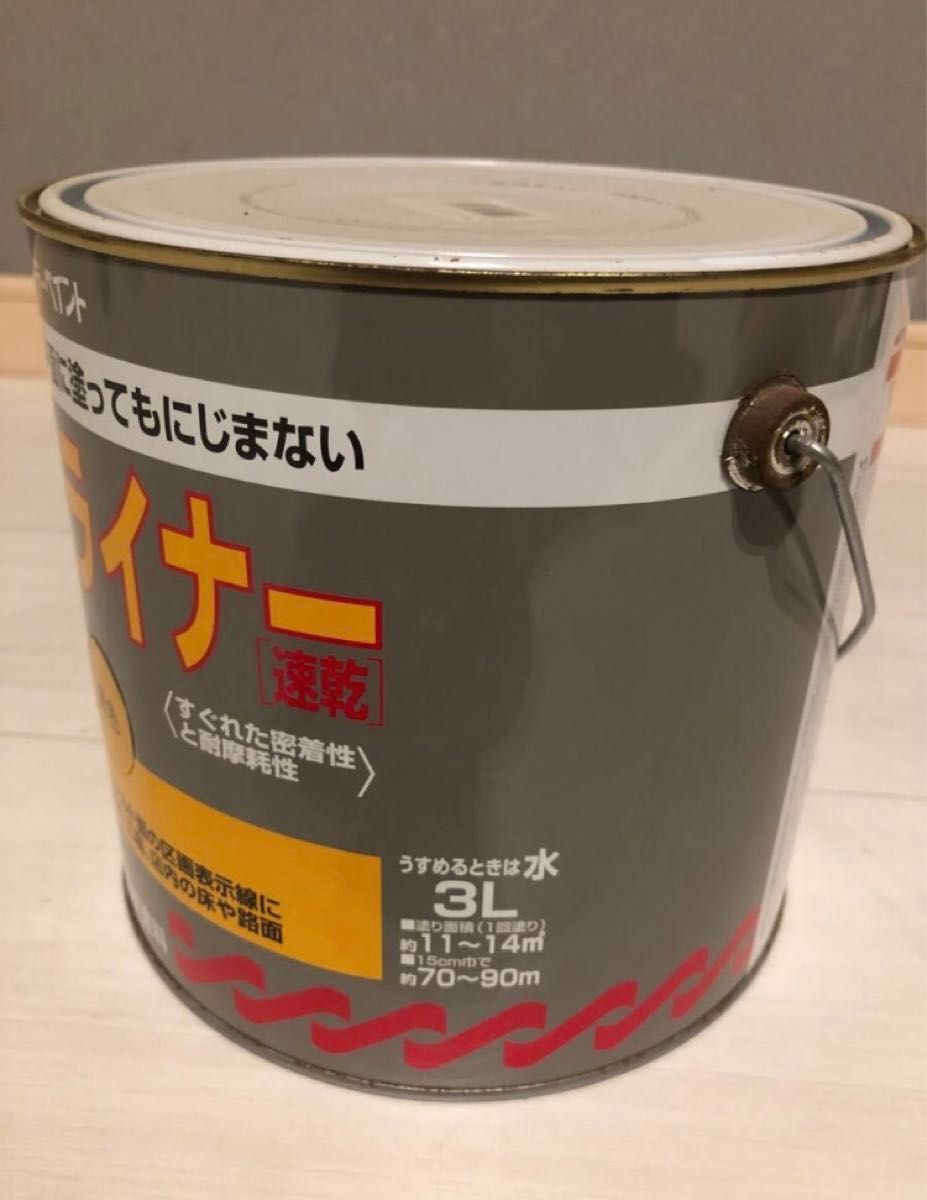 新品未使用 サンデーペイント 水性ロードライナー 黄色 3L #229BD コンクリート、アスファルト用 白色もあり2個¥7500