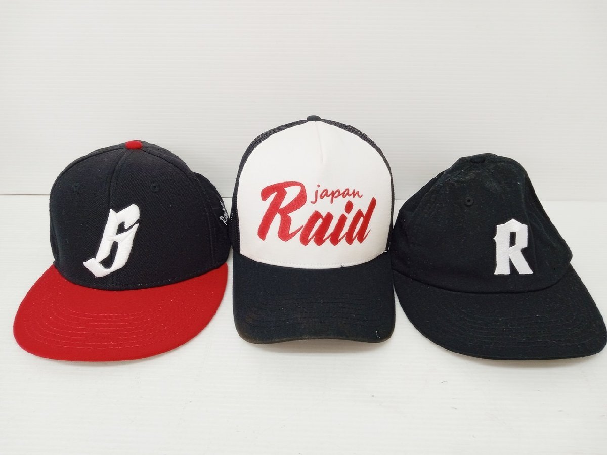 [11C-63-055-1] 釣り用品 RAID JAPAN レイドジャパン キャップ 帽子 8点セット まとめ売り 未使用品 美品 中古 混在_画像4