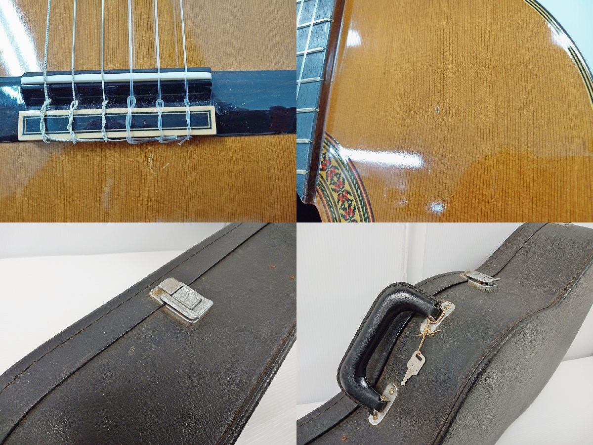 [7D-63-018] クラシックギター Abe Guitars (992) 530 本体+ハードケース 音出し確認済 中古 キズ有の画像9