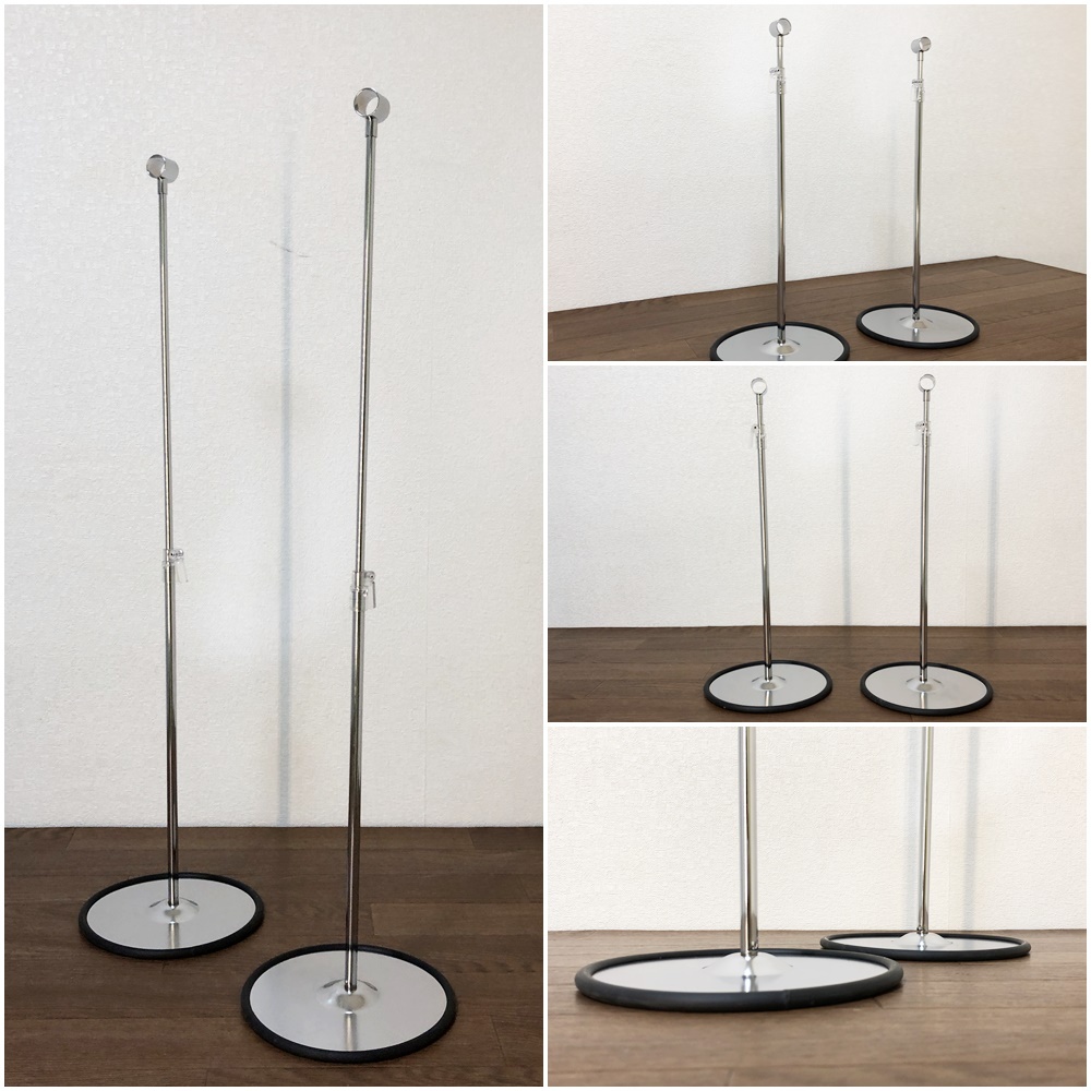  desk display stand 2 pcs. set flexible possibility beautiful goods hanger pipe bracket diameter 19mm stainless steel accessory for circle pedestal specification 