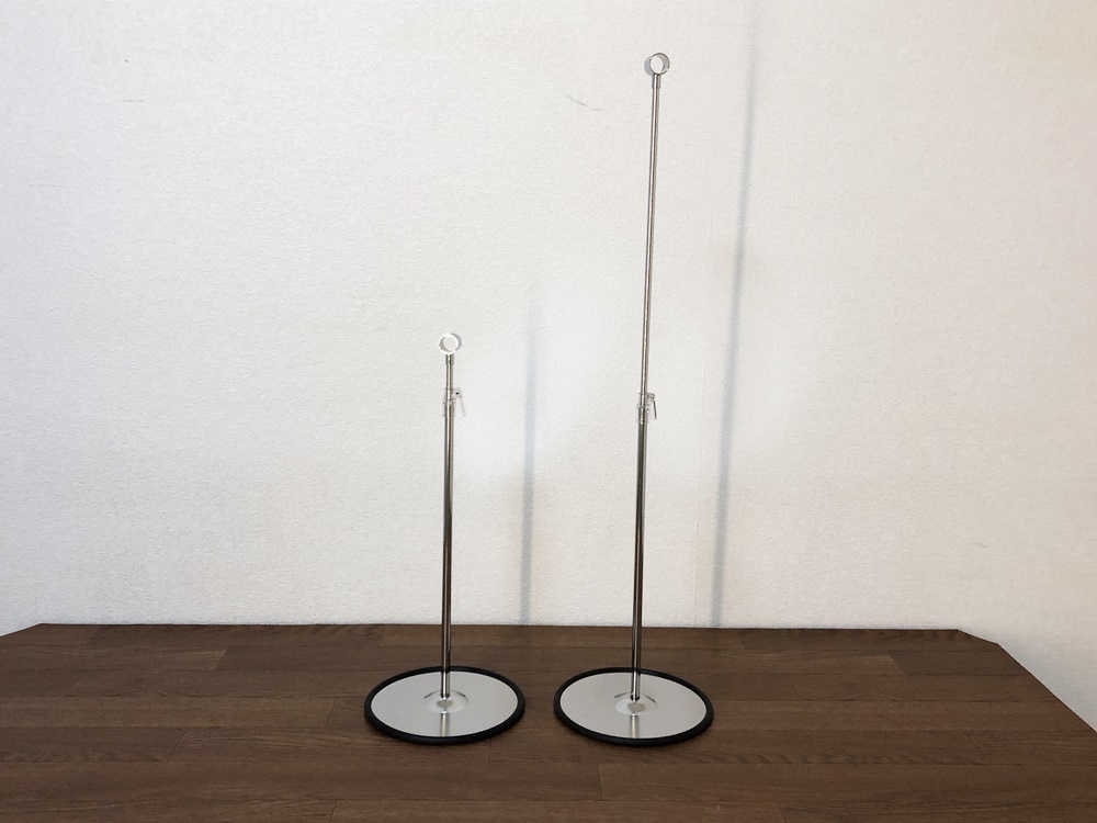  desk display stand 2 pcs. set flexible possibility beautiful goods hanger pipe bracket diameter 19mm stainless steel accessory for circle pedestal specification 