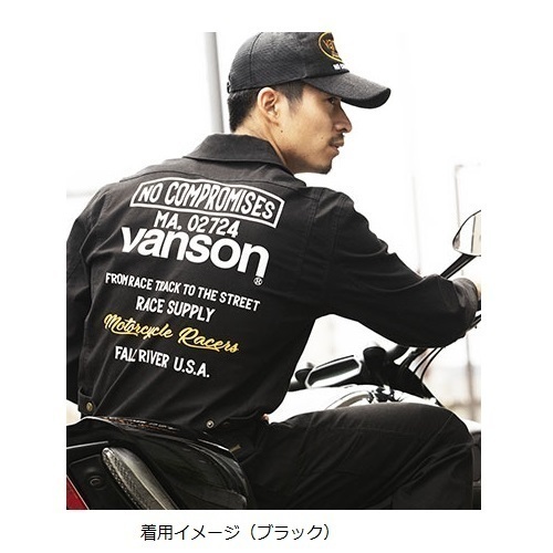 【特典C付】 XLサイズ バンソン コットンカバーオール VS20301 ブラック XL VANSON COTTON COVERALL オールインワン_画像4