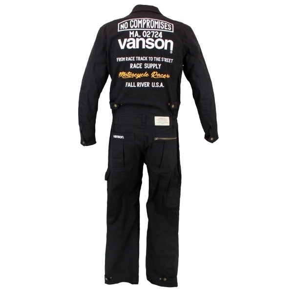 【特典C付】 XLサイズ バンソン コットンカバーオール VS20301 ブラック XL VANSON COTTON COVERALL オールインワン_画像2