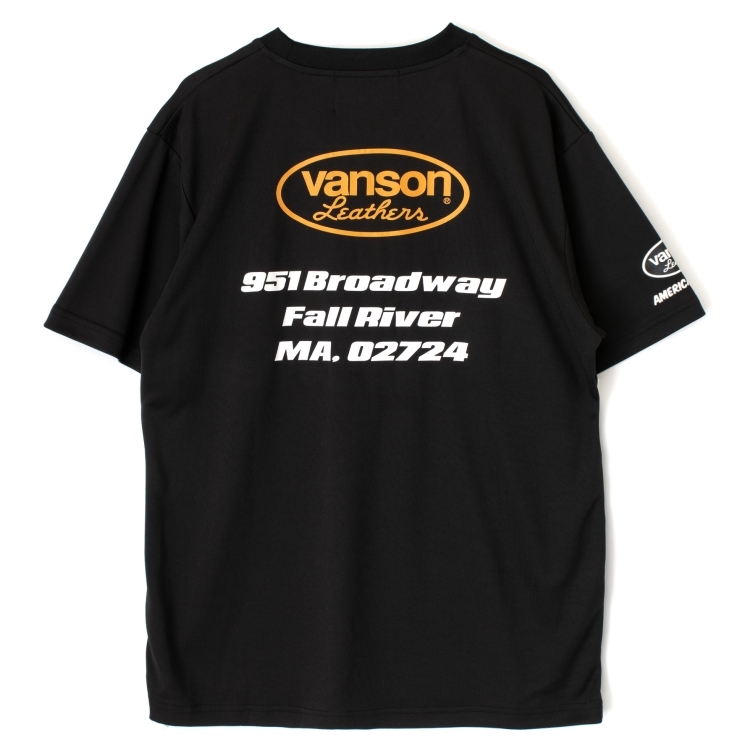 【在庫あり 即納】2XLサイズ バンソン VANSON ドライ メッシュTシャツ VS23801S ブラック/ホワイト 吸汗/速乾 T-SHIRTS_画像2