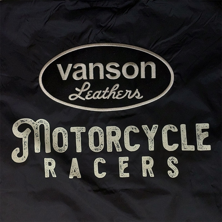 Lサイズ vanson バンソン モーターサイクル コーチジャケット 884V343 ブラック vanson MOTORCYCLE COACH JACKET_画像3