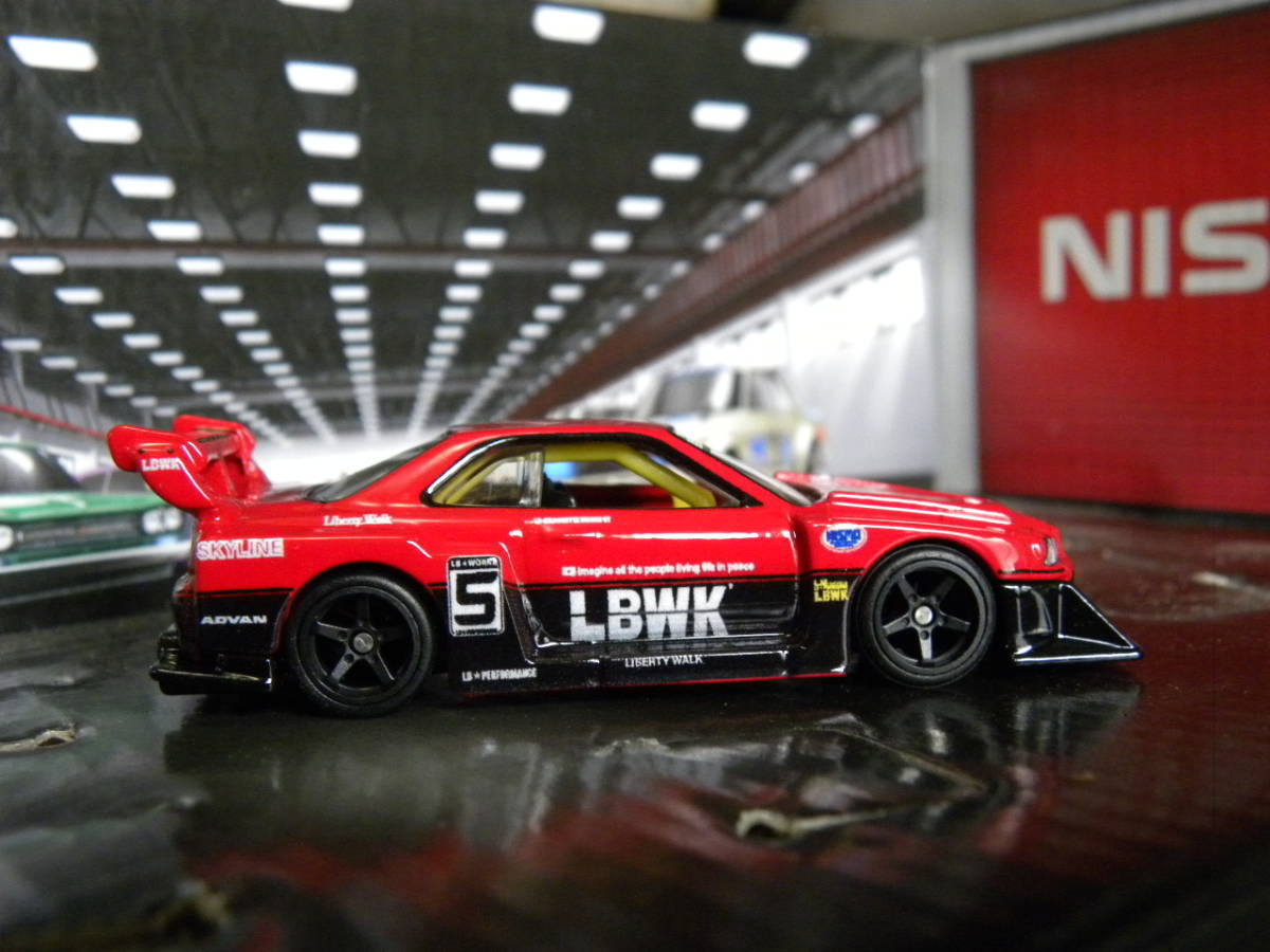 即決☆☆日産スカイライン シルエット/LB-ER34 スーパーシルエット SKYLINE LBWK ホットウィール (Hot Wheels) プレミアム 2パックの画像7