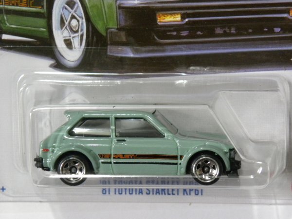 即決☆☆'81 トヨタ スターレット KP61 '81 Toyota Starlet KP61 J-imports　ホットウィール Hot Wheels_画像3