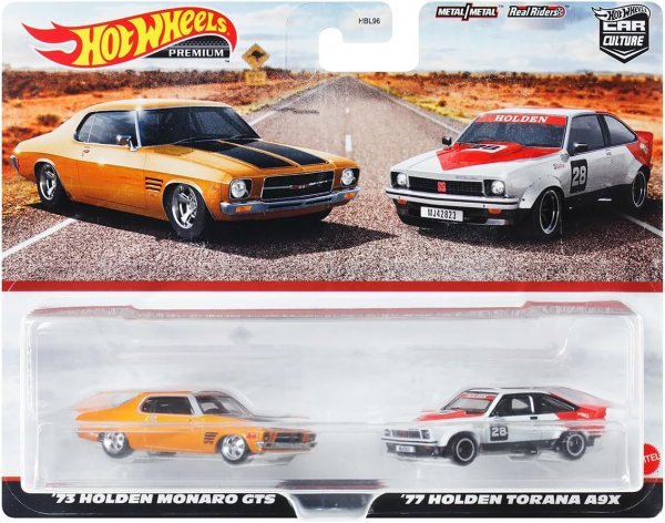 即決☆☆ '73 ホールデン モナーロ GTS / '77 ホールデン トラーナ A9X HKF50 ホットウィール (Hot Wheels) プレミアム 2パック_画像1