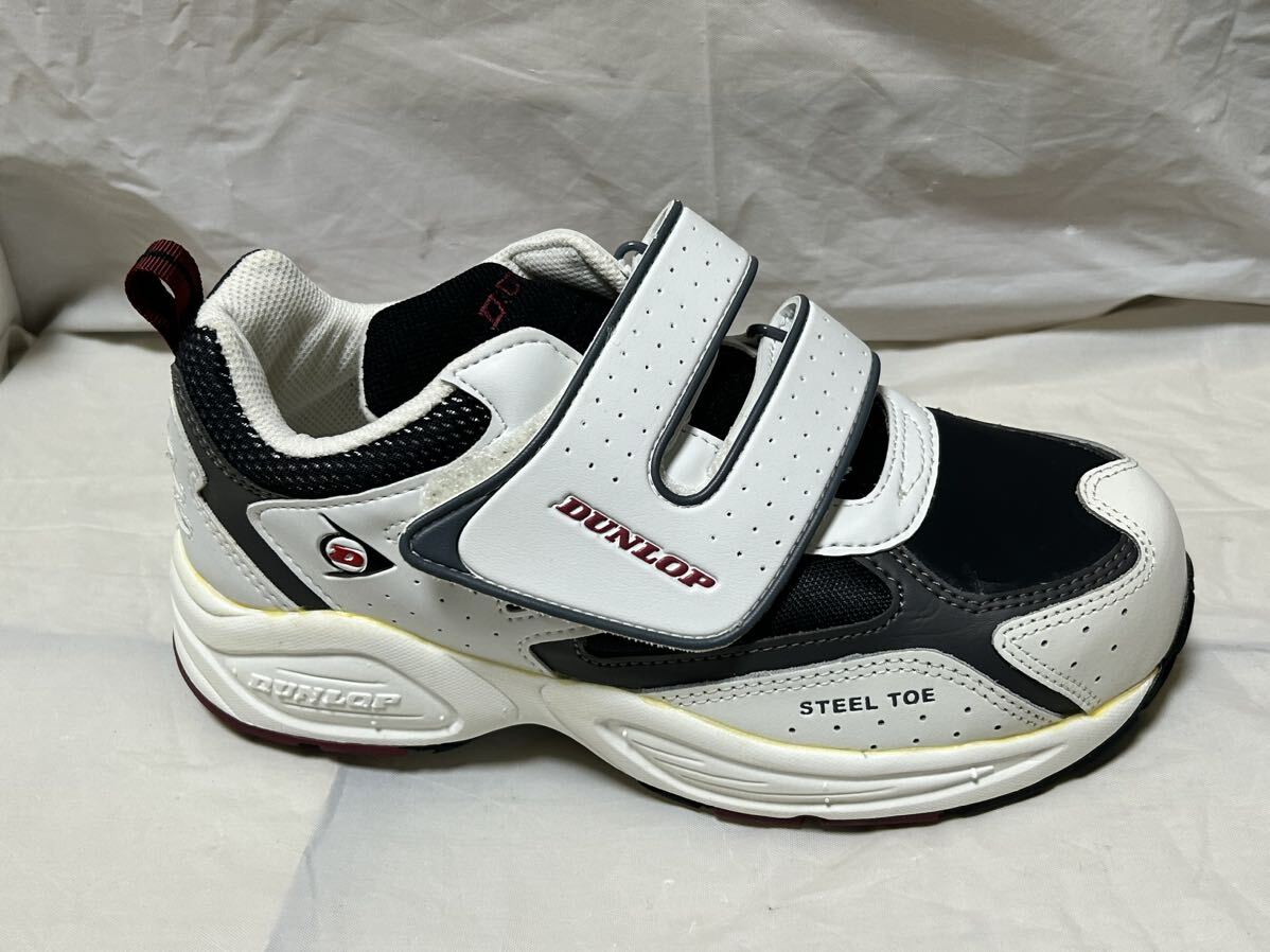*T572* unused storage goods DUNLOP safety shoes work shoes natural leather safety wa- car iron core entering white white 25.
