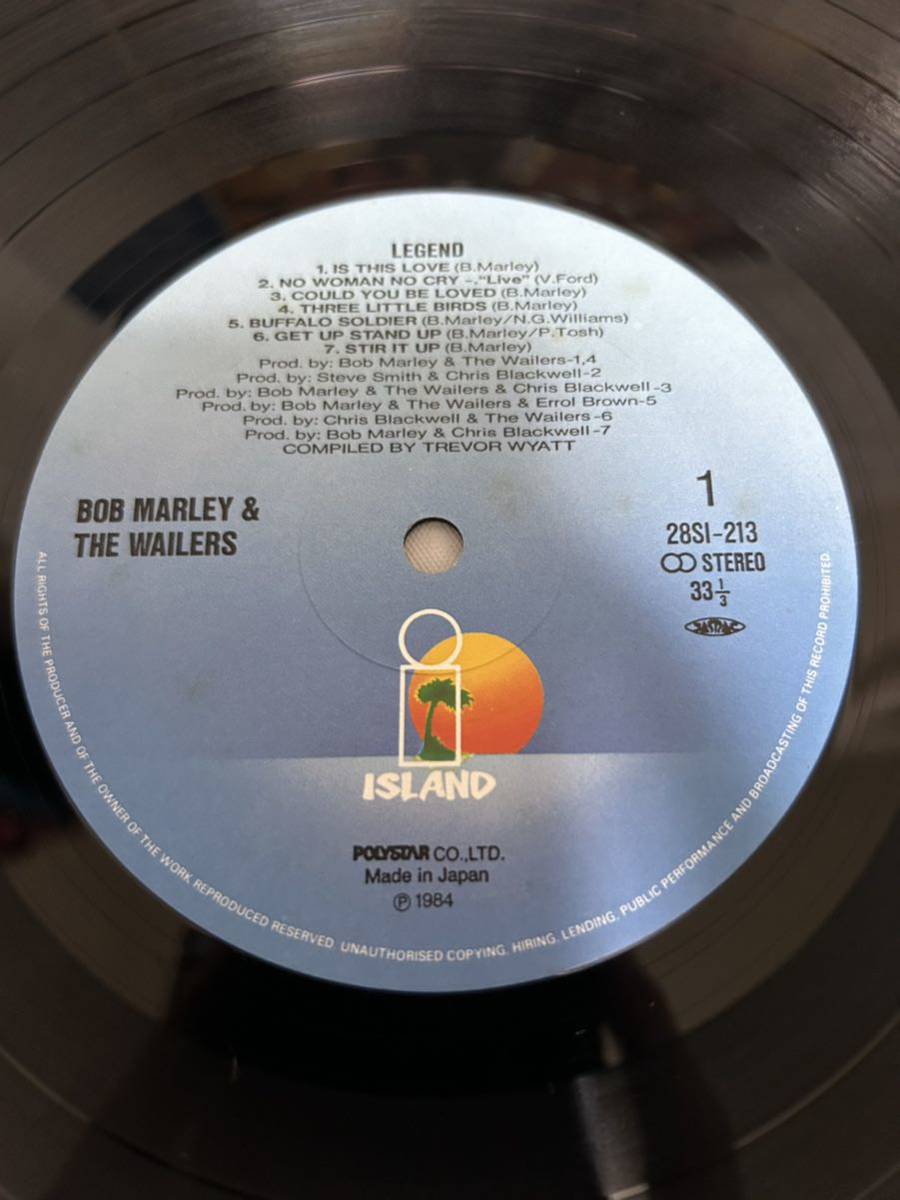 ◎T039◎LP レコード ライナー帯付/BOB MARLEY and the WAILERS/ザ・ベスト・オブ・ボブ・マーリー & ザ・ウェイラーズ/レジェンド LEGENDの画像4