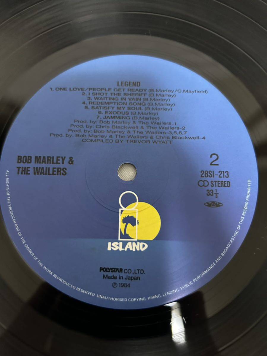 ◎T039◎LP レコード ライナー帯付/BOB MARLEY and the WAILERS/ザ・ベスト・オブ・ボブ・マーリー & ザ・ウェイラーズ/レジェンド LEGENDの画像6