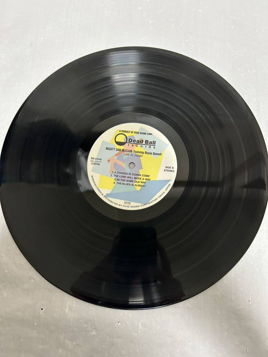 ◎T098◎LP レコード 美盤 マイテイ・サム・マクレイン Mighty Sam McClain Featuring Wayne Bennett Live In Japan/1986年/DB-2508/帯付_画像5