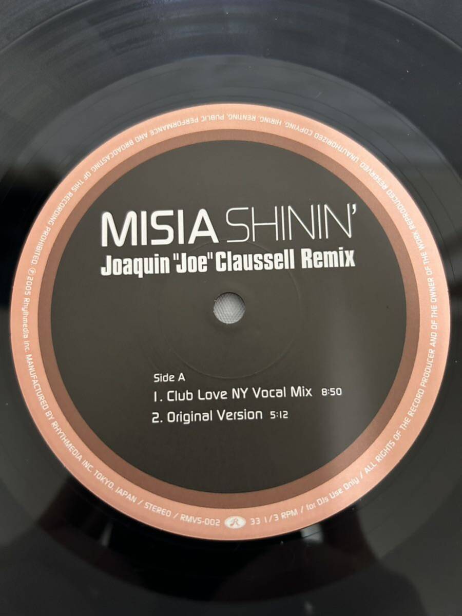 ◎T551◎LP レコード MISIA ミーシャ/虹色のリズム SHININ' (Joaquin Joe Claussell Remix)/RMVS-002_画像4