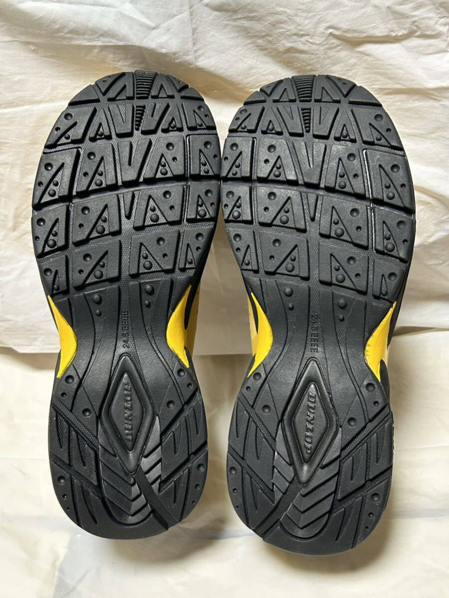 *T584* unused storage goods DUNLOP safety shoes work shoes natural leather safety wa- car iron core entering yellow yellow color 24.5cm