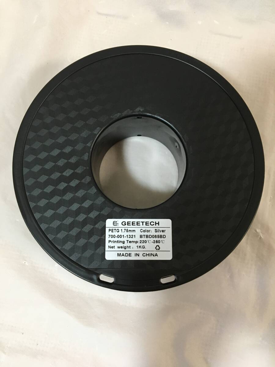 ○T538○現状品 GEETECH フィラメント 3Dプリンター PETG 3D PRINTER FILAMENT SILVER シルバー 0.9ｋｇ_画像9