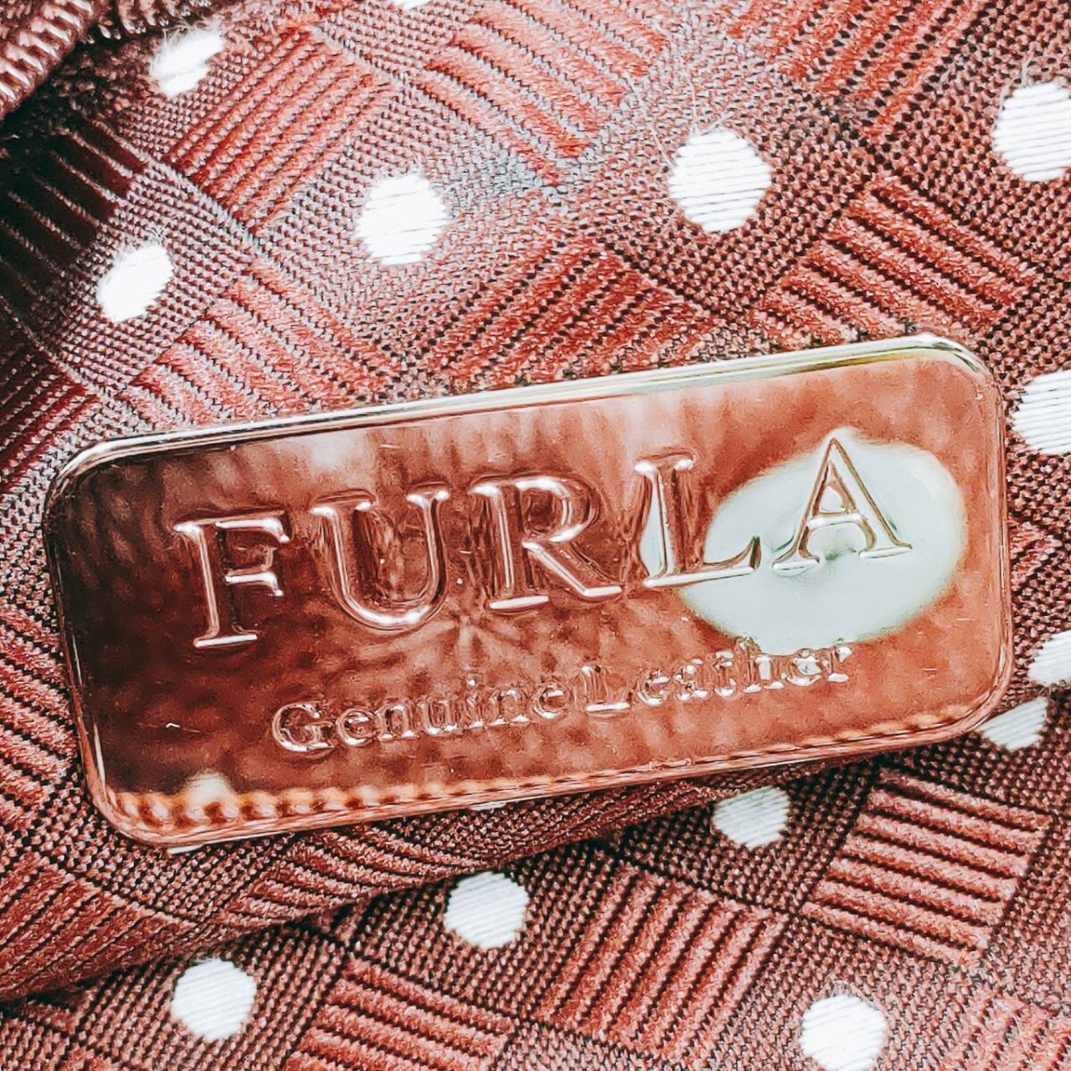 #264 FURLA フルラ ハンドバック レザー BRD 無地 レディースバック 本革 鞄 通学 通勤 ヴィンテージ おしゃれ_画像10