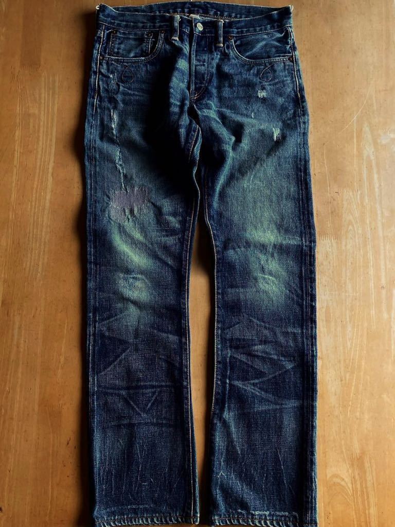 RRL “OLD BLUE”ディストレストウエスタンデニム 31/32 全盛期アイテム （ジーンズパンツラルフローレン_画像1