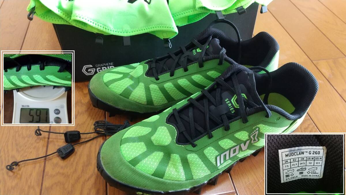 INOV-8 イノヴェイト マッドクロウ G 260 ２６．５ｃｍ トレイルランニングシューズ グラフェン搭載 #NO1NIG03GB-GBK MUDCLAW_画像1