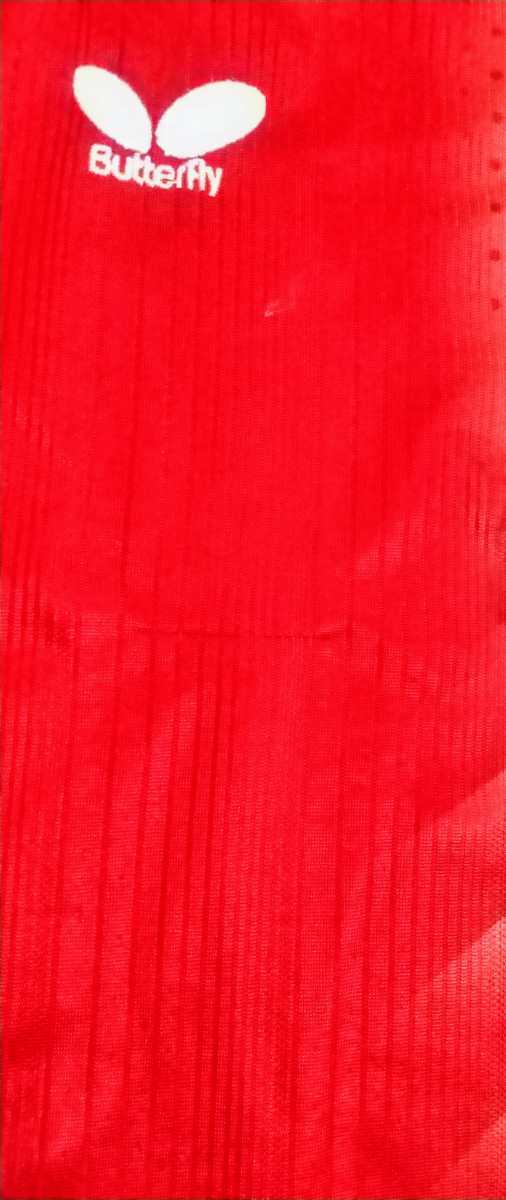 バタフライ Butterfly 卓球ゲームシャツ プラクティスシャツ JTTA JASPO M レッド/ブラック 品番42050 エアプルーマ・シャツ 現状出品の画像7