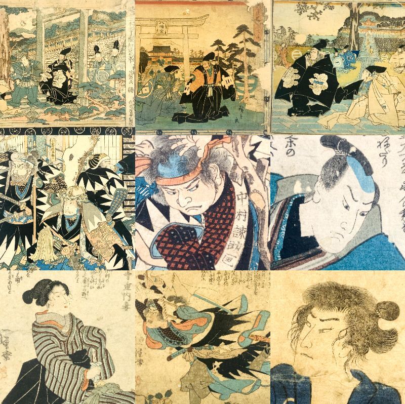 [Большой -объемная продажа] ukiyo -e -e -e -e -e -e -e -e -e -e -e -e -shi -shi -shi -shi фигура, "Makoto tadashi den", "yoshimitsu tadatan", "пассивное Имя Memotong "