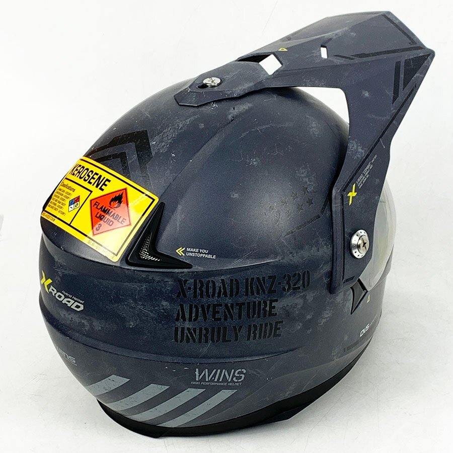 WINS ウインズ X-ROAD COMBAT オフロード用 ヘルメット XLサイズ KNZ-320 2021年製 バイザー2個付属 [U12378]_画像3