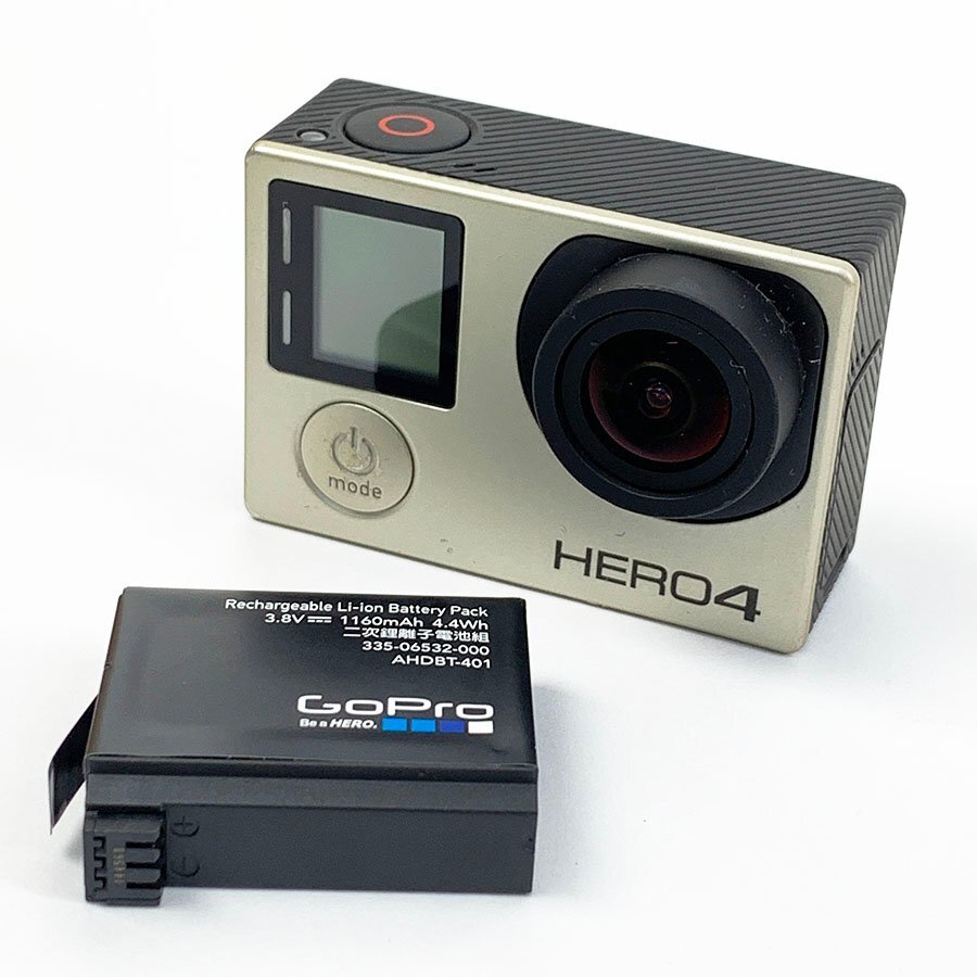 GoPro ゴープロ HERO4 Silver Edition シルバーエディション ウェアラブルカメラ CHDHY-401 動作確認済み [U12194]の画像1