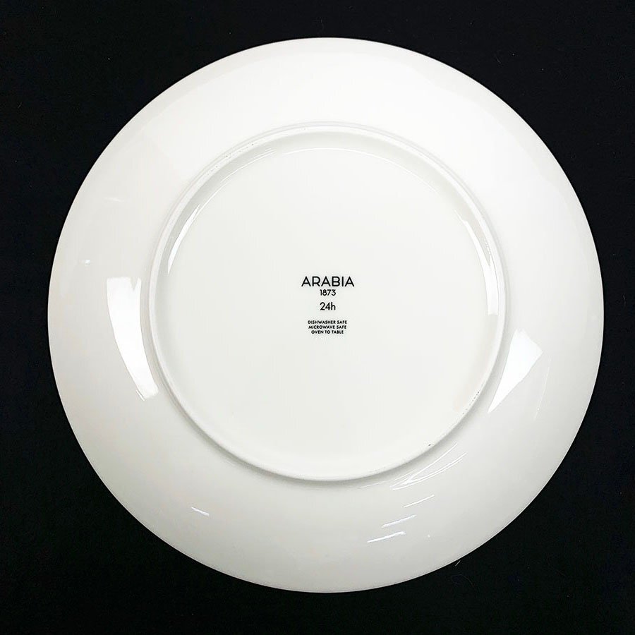 未使用品 ARABIA アラビア 24h アベックプレート 26cm 2枚セット パープル 北欧 皿 食器 [U12275]_画像5