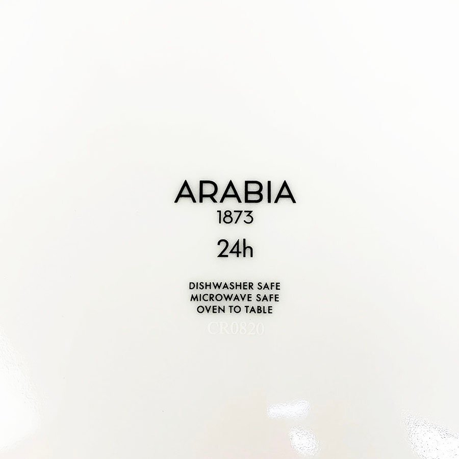 未使用品 ARABIA アラビア 24h アベックプレート 26cm 2枚セット パープル 北欧 皿 食器 [U12276]_画像7
