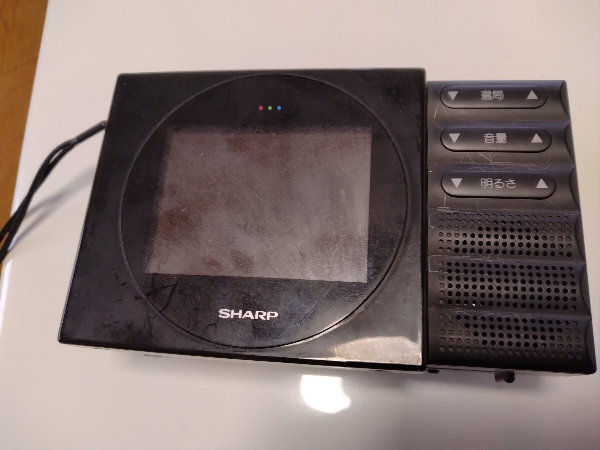 SHARP 小型液晶カラーテレビ 3E-Ｊ1-BK ジャンク品 1988年製品_画像8