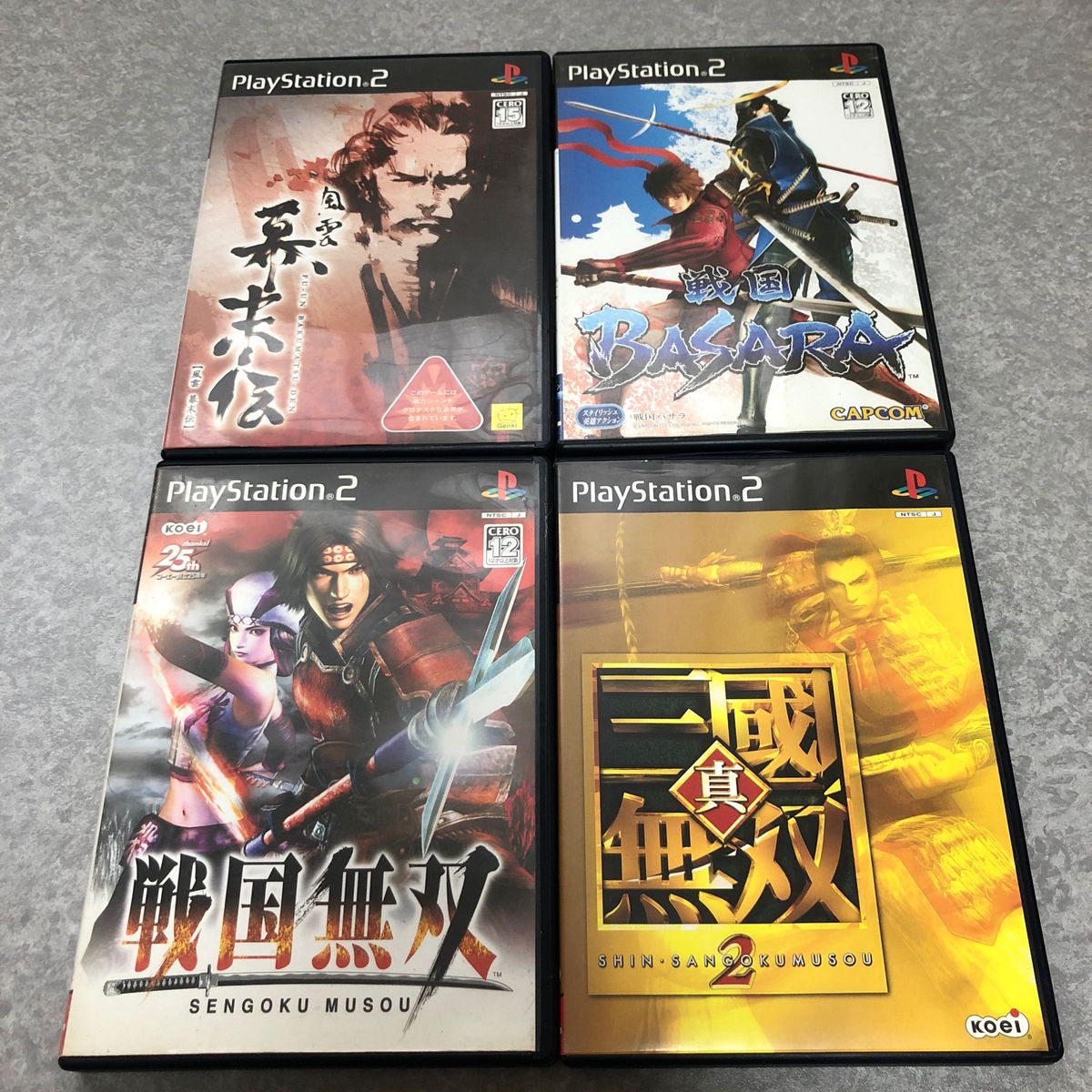 PS2ソフト　風雲幕末伝　戦国無双　バサラ　真三国無双2