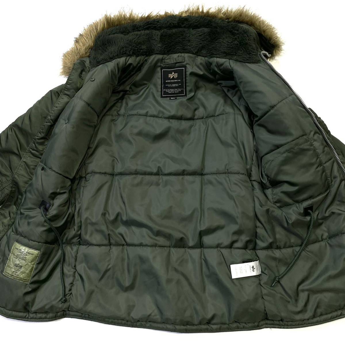 ALPHA INDUSTRIES /アルファ インダストリーズ N-3B フライトジャケット サージグリーン PARKA EXTREME COLD WEATHER_画像6