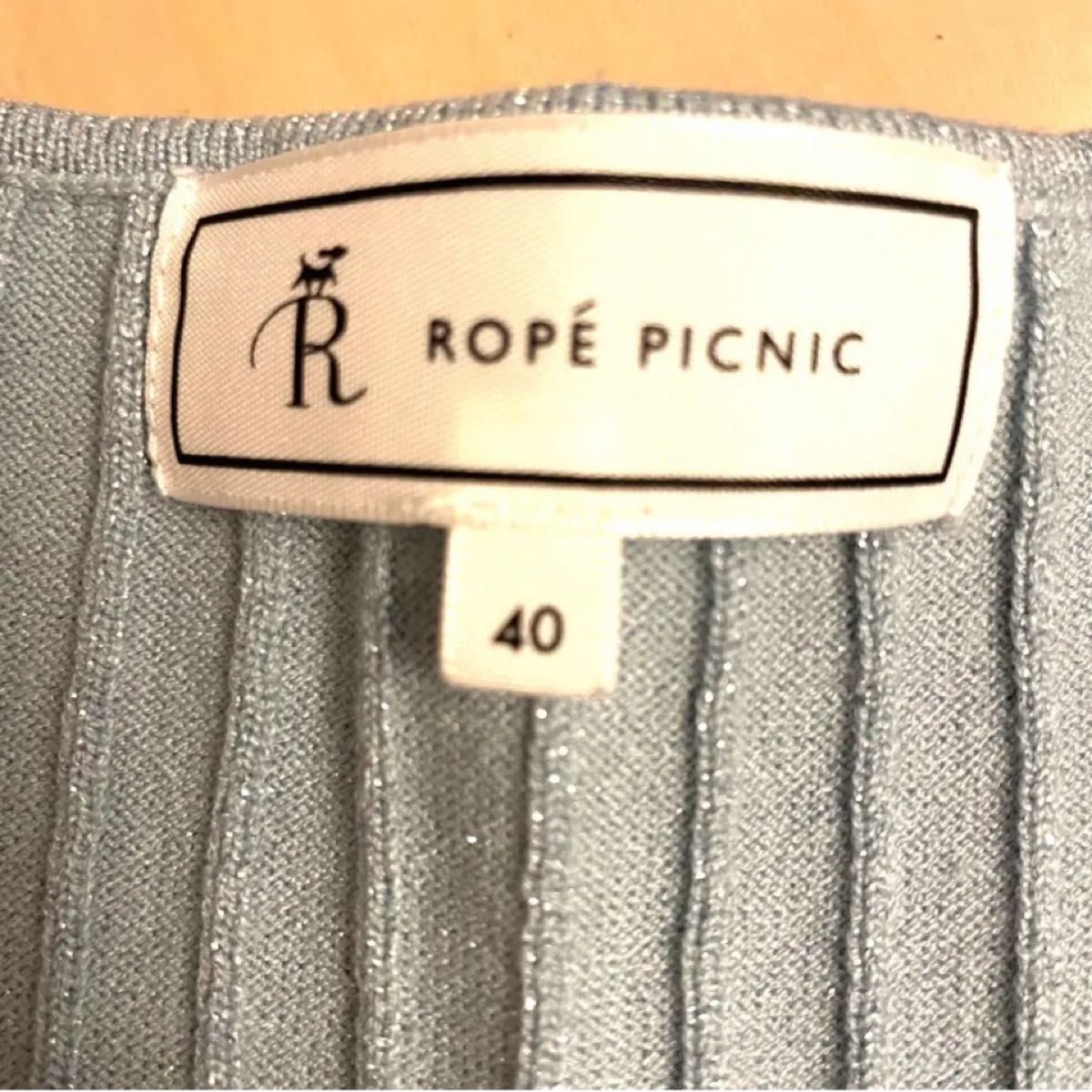 長袖《ROPE' PICNIC》Lサイズ　長袖　　ロペピクニック　レディース　トップス　グレー　40 Vネック  カットソー