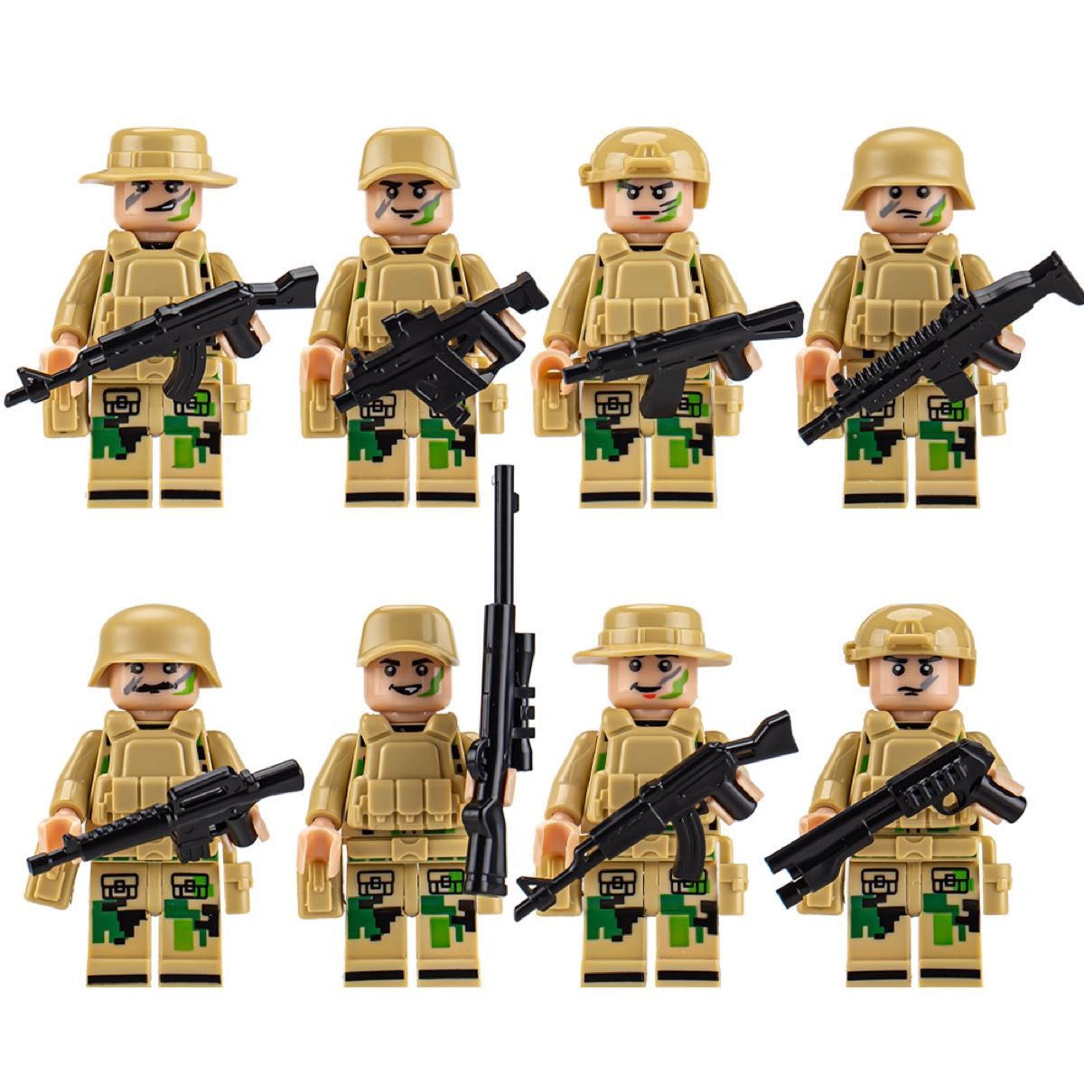 特殊部隊8体人形B legoレゴ互換品　ミニフィグ