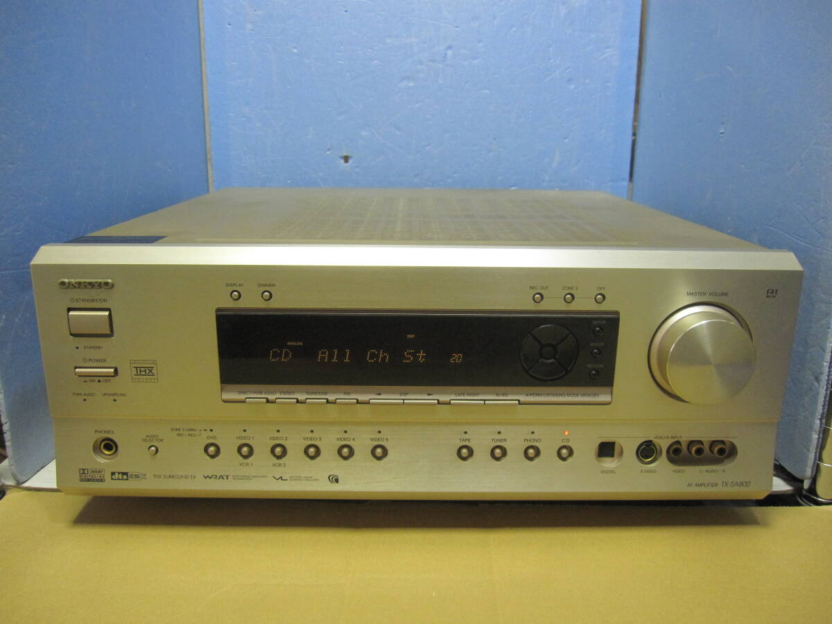 ONKYO AV AMPLIFIER TX-SA800 本体のみ 現状渡中古品 管HJ528_画像1