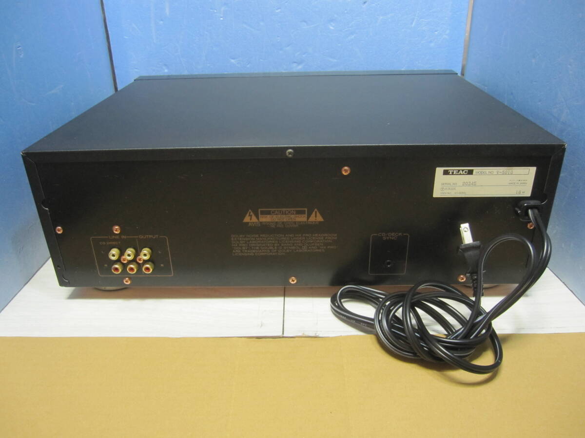 TEAC STEREO CASSETTE DECK V-5010 通電ジャンク品 管KD161_画像5